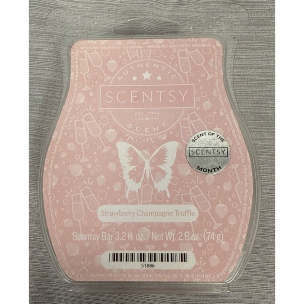 Scentsy Bar Strawberry Champagne Truffle Wax Melt 3.2 oz Scent‎ of the Month